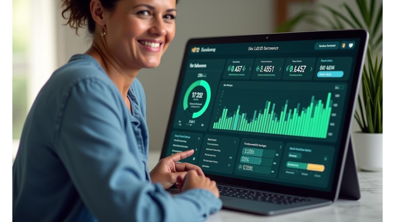 Digital dashboard showing personalized health metrics and premium content access on AgeWell Ascend